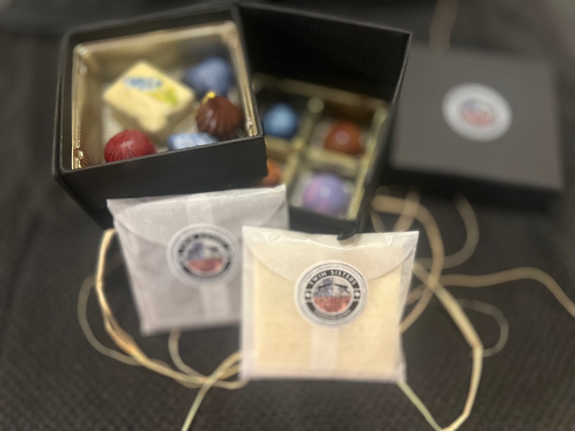 Twin Sisters Chocolates gift packaging